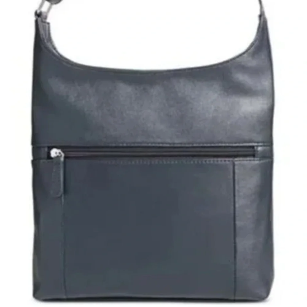 NEW GIANNI BERNINI NAVY SOFT LEATHER NAPPA XB CROSSBODY